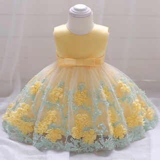 Flower Baby Girl Tutu Dress 1st Birthday Dress For Girl Clothing Child Clothes Lace Wedding Princess Dresses 3 12 24 Month