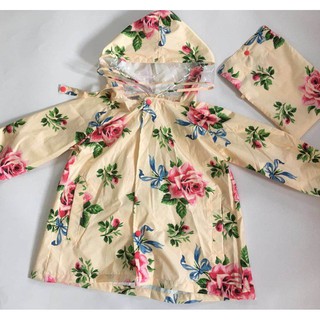 ♥️New Design Kids Boy Girl Rain Floral Print Lightweight Raincoat Slicker (2)