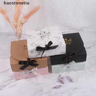 [haostonetiu] Creative Marble Style Gift box Kraft Paper DIY Candy box Valentine's Day Gift [haostonetiu]