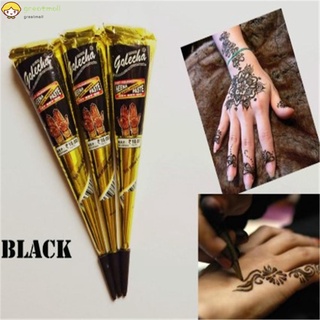 GM New Henna Tattoo Paste Black brown red white Henna Cones Indian For Temporary Tattoo Sticker Body Paint Art Cream Cone