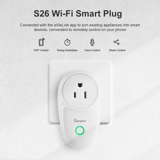 SONOFF S26 WiFi Smart Plug Smart Socket APP Controlled Wireless Socket Timer Smart Switch Voice Control Google Home Amazon Alexa