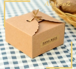 12x Kraft Paper Boxes Gift Cookies Candy Box Party Wedding Favours Supplies
