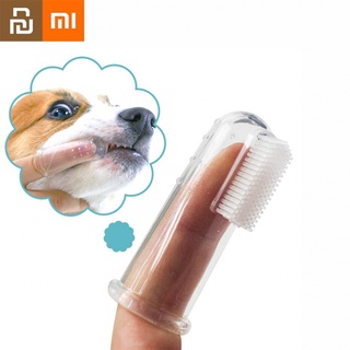YouPin Super Soft Pet Finger Toothbrush Dog Brush Bad Breath Tartar Dog Cat Cleaning Silica Gel Teeth Care Tool Pet Supplies