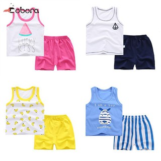 BOBORA Summer Unisex Baby Girls Boys Clothing Cotton Suit