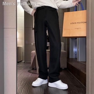 ◊Korean Formal Trousers Men Fashion Simple Men’s Wide Leg Suit Pants Loose Joker Solid Color Straight Slacks for New Retro Trend Thin Trouser Unisex (7)