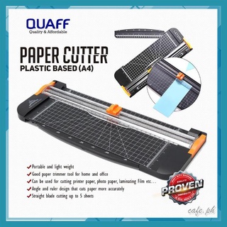 【Available】QUAFF Paper Cutter Plastic Based / Sliding Cutter / Paper Trimmer A4 Size