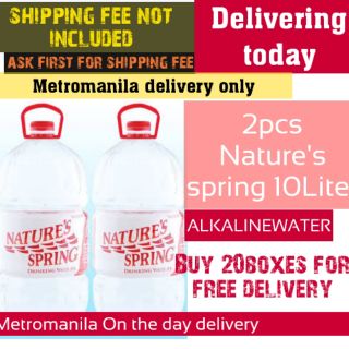 Nature's spring alkaline water 10Literx2pcs delivering metromanila