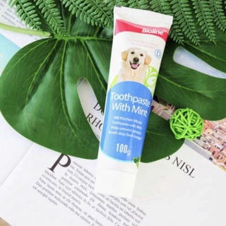 【Ready Stock】▤Bioline Toothpaste for Dog 100g Dog Toothpaste