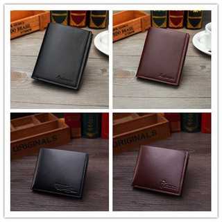 READY STOCK Men Business Pu Leather Horizontal/ Vertical Short Wallet