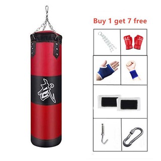 [Free Gift] Training Fitness Punching Bag Boxing Gloves Empty Sport Sandbag 100cm Ready Stock