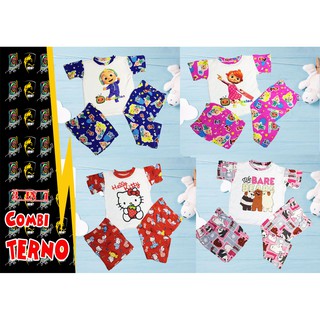 Combi Terno 3 in 1 for kids (shirt, pajama, short)