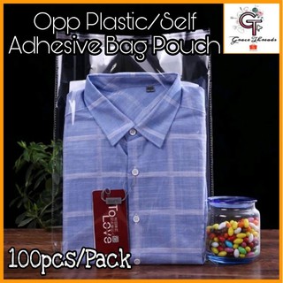 clear pouch✽❅◊100pcs OPP / Self Adhesive Clear Transparent Plastic Bag