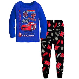2-7Y Cars Lightning McQueen Pajama Terno For Kids