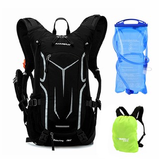 18L Breathable Cycling Backpack Rucksack Bike Bag with Rain Cover Outdoor Sport Hiking Camping