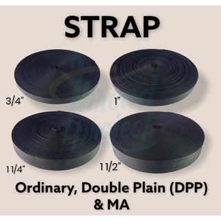 Strap Black Webbing Strap Ordinary, Double Plain and MA sold per roll 50yards