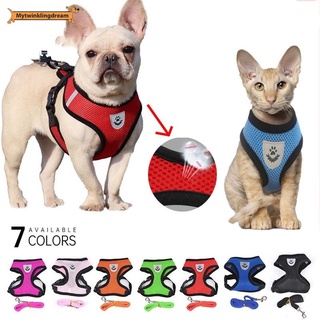 Dog Harness dog leash with harnes Puppy Fashion Mesh Vest with Leash Lead Set Dog leash puppy leash