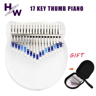 17 keys crystal Kalimba Bear acrylic Thumb Piano Acoustic transparent Finger Piano Music Instrument (1)