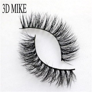 Long 3D Mink Hair False Eyelashes Natural Thick Cross Black Stalk