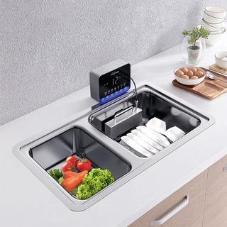 New dishwasher, household automatic ultrasonic dishwasher, small free-standing installation-free