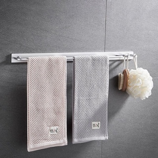 Bathroom space aluminum towel rack extended non-perforated towel bar toilet wall hanging towel rack