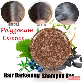 3PCS Hair Darkening Shampoo Bar Natural Organic Conditioner and Repair Hair Color