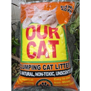 OUR CAT™ 4KG UNSCENTED CLUMPING CAT LITTER