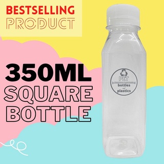 105 pcs empty 350ml square PET plastic bottle container for business-milktea, juice, tapioca, drinks (3)