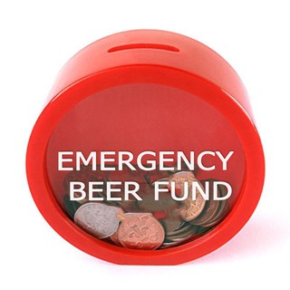 Novelty Safe Red MoneyBox Saving Bank Emergency Coin Smash (1)