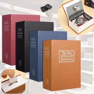 Mini 4 Colors Home Security Dictionary Key Book Creative Lock Storage Box Coin Bank