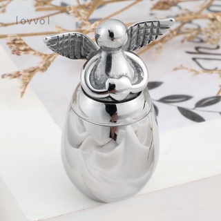 ♗▥✒Angel Wing with Heart Urn Necklace for Ashes Sterling Silver "Hold You in My Heart" Cremation Mem