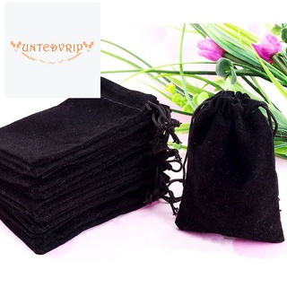 75X Black Velvet Drawstring Jewelry Gift Bags Pouches HOT