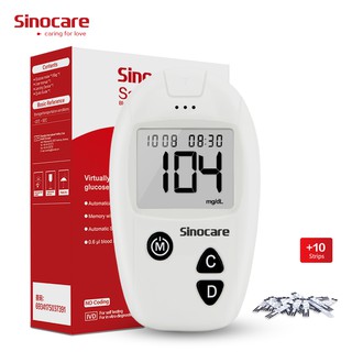⭐Ready Stock⭐Sinocare Safe-Accu MG Blood Glucometer Kit Diabetic Sugar Monitor Indivial Strips Lancet