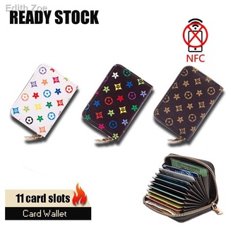 leather bag✇❒❀【ready stock】Credit Card Wallet Holder Women Men atm ID Case Coin Purse Leathe