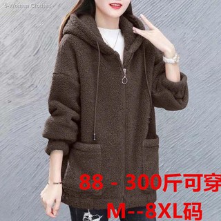 ㍿∈✉Extra-large fat mm300 catties imitation lamb velvet jacket women autumn and winter new loose wild (3)