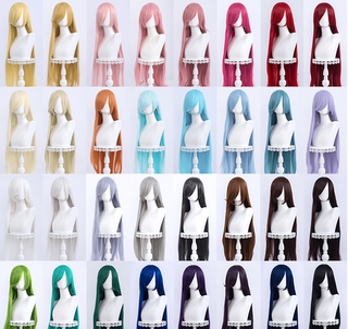 Long bangs 100cm1m long straight polychromatic hairpin modeling universal cos wig Cosplay fake hair