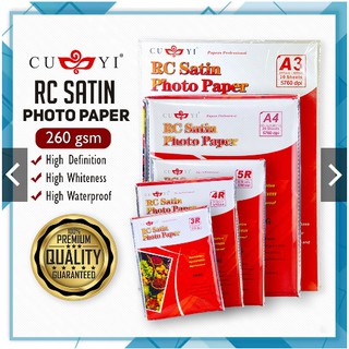 CUYI RC SATIN PHOTO PAPER A4,3R,4R,5R High Quality