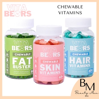 Vita Bears Chewable Vitamins Hair Nails Skin Vegan Gummies Hair and Skin Vitamins BeautyMaxPH