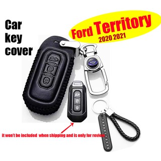 Fancy leather car key cover for ford territory 2020 2021 key case remote Keychain car accessories