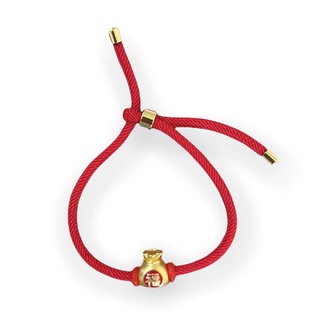 Red String with Gold Money Bag Lucky Charm Bracelet