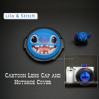 Lilo and Stitch Cartoon Lens Cap and Hotshoe Cover
