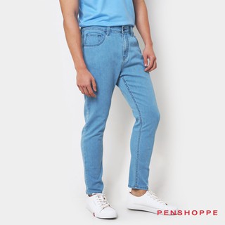 Penshoppe Men's Cropped Jeans (Light Blue) (2)