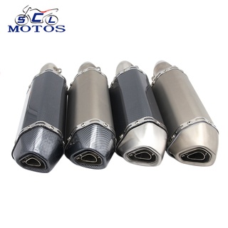 Sclmotos- 51mm Motorcycle Yoshimura Exhaust Muffler Pipe with DB Killer Escape Moto Pitbike Racing N