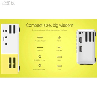 ℗☑Yg 300 600 Lumens Mini Portable Projector Yellow White Benq Projector (2)