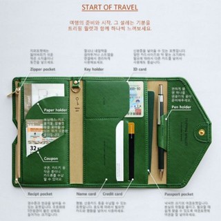 Passport leather wallet holder