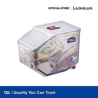 LocknLock Kitchen Caddy 12 Liters with Cup for Flour, Grains, Rice BPA-Free HPL510 - Not 100 % Airt