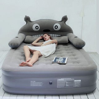 ♞◊Air Cushion Double Home Cute Inflatable Bed Lazy Cartoon Folding Three Layers Thickening Enlarged Portable