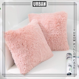Soft Fur Plush Throw Pillow Case Fur Design For Living Room Home Decor 18x18inches HS-01