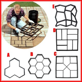 ★Featured★Garden DIY Plastic Path Maker Pavement Model Concrete Stepping Stone Cement Mould Brick