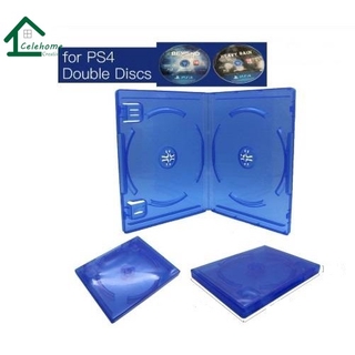 【CELE】CD DVD Disc Case Soft Plastic Blu-ray Rectangular Transparent Double Disc Case with Insertable Cover Disc Case (1)