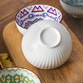 [COD] Nordic 4.5 Inch Ceramic Bowl Tableware Round Non-slip Soup Bowl Rice Bowl Microwave Bowl (4)